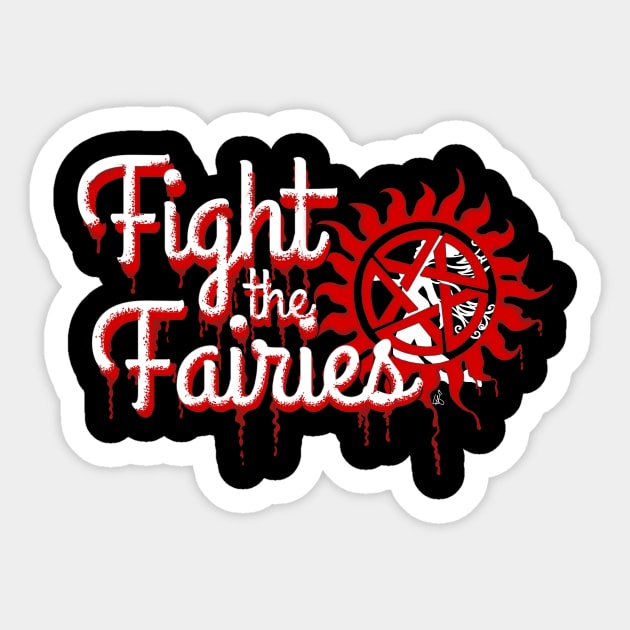 “Fight the Fairies!” Sticker by Tori Jo